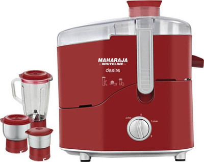 

Maharaja Whiteline Maharaja whiteline_Desire 550 Juicer Mixer Grinder(Red, 3 Jars)