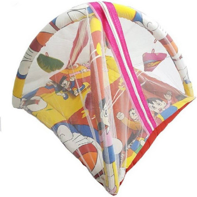 Chote Janab Cotton Infants BABY PLAY GYM CUM BEDDING BABY MOSQUITO PROTECT MATTRESS Crib Mosquito Net(Yellow)