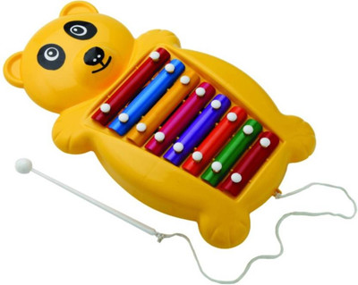 

Vnex Pull and Tune Yellow Plastic Panda Xylophone Kids Musical Toy 37 cm(Yellow)