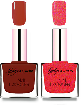 

Lady Fashion Cube Shaped Made In India Nail Polish Coffee, Pink(Pack of 2)