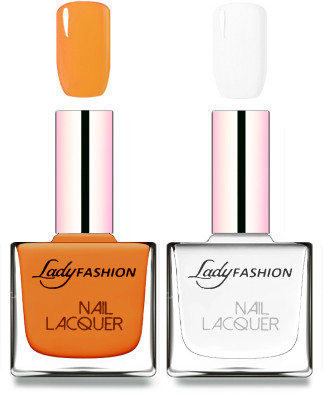 

Lady Fashion Cube Shaped Made In India Nail Polish Nude, White(Pack of 2)