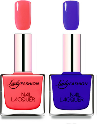

Lady Fashion Cube Shaped Made In India Nail Polish Baby Pink, Blue(Pack of 2)
