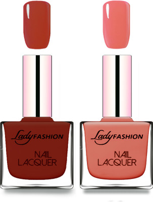 

Lady Fashion Cube Shaped Made In India Nail Polish Coffee, Nude(Pack of 2)
