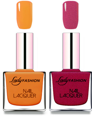 

Lady Fashion Cube Shaped Made In India Nail Polish Nude, Maroon(Pack of 2)