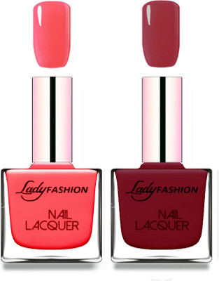 

Lady Fashion Cube Shaped Made In India Nail Polish Baby Pink, Voilet(Pack of 2)