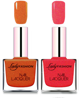 

Lady Fashion Cube Shaped Made In India Nail Polish Copper, Pink(Pack of 2)