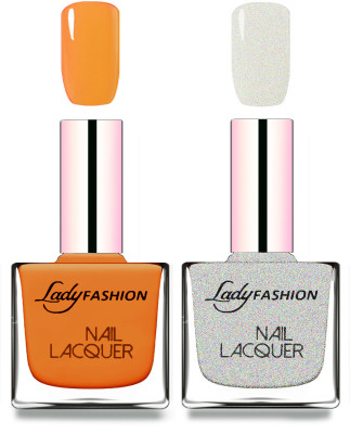 

Lady Fashion Cube Shaped Made In India Nail Polish Nude, Grey(Pack of 2)