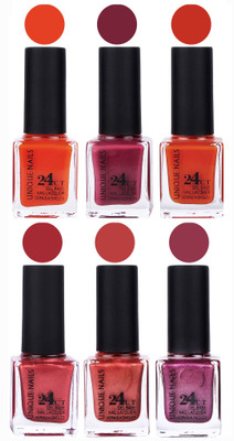 

Unique Nails Gel Nail Polish Set 2657 Multicolor(Pack of 6)
