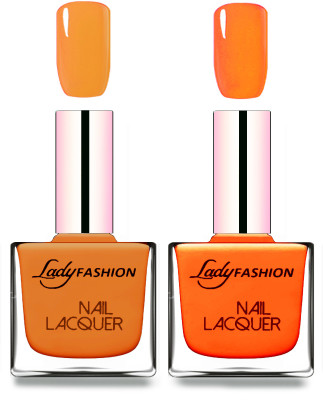 

Lady Fashion Cube Shaped Made In India Nail Polish Nude, Juicy Orange(Pack of 2)