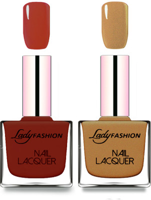 

Lady Fashion Cube Shaped Made In India Nail Polish Coffee, Mettalic Brown(Pack of 2)