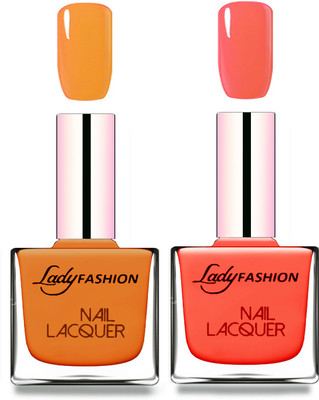 

Lady Fashion Cube Shaped Made In India Nail Polish Nude, Light Orange(Pack of 2)