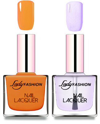 

Lady Fashion Cube Shaped Made In India Nail Polish Nude, Top Coat(Pack of 2)