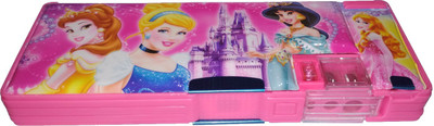 

HALO NATION Princess Printed Art Plastic Pencil Box(Set of 1, Multicolor)