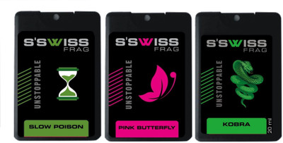 

S'SWISS pack 3 SLOW POISON PINK BUTTERFLY AND KOBRA COMBO POCKET PERFUME Perfume - 60 ml(For Men & Women)