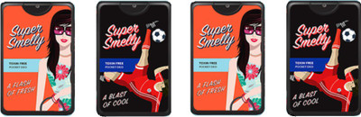 

Super Smelly A Blast Of Cool & A Flash Of Fresh 100% Toxin Free (20ml Each) Pocket Perfume - 80 ml(For Men & Women)