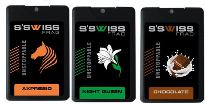 

S'SWISS pack 3 AXPRESIO AND NIGHT QUEEN CHOCOLATE COMBO POCKET PERFUME Perfume - 60 ml(For Men & Women)
