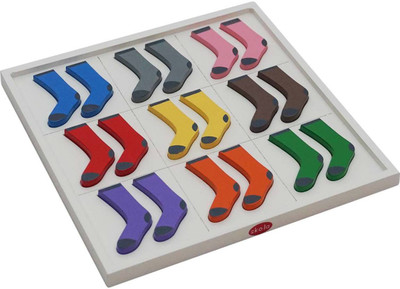

Ttoys Wood Toys Sock Twins Colours, Pair, Match and Learn(1 Pieces)