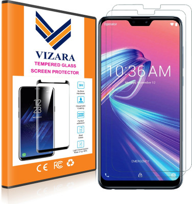 VIZARA Tempered Glass Guard for Asus Zenfone Max Pro M2(Pack of 2)