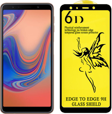 Dgeot Tempered Glass Guard for Samsung Galaxy A7 (Blue, 64 GB) (4 GB RAM)(Pack of 1)