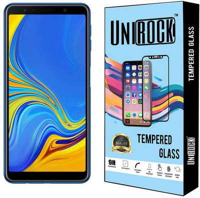 Unirock Tempered Glass Guard for Samsung Galaxy A7 (Blue, 64 GB) (4 GB RAM)(Pack of 1)