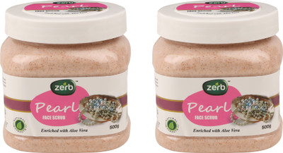 

Zerb Gentle Exfoliating Pearl Face Scrub|Dead Skin Remover and Revitalise Healthy Skin Glow Set of 2 x 500 g Scrub(500 g)