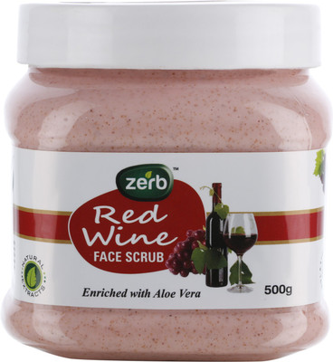 

Zerb Gentle Exfoliating Redwine Face Scrub|Dead Skin Remover and Revitalise Healthy Skin Glow 500 g Scrub(500 g)