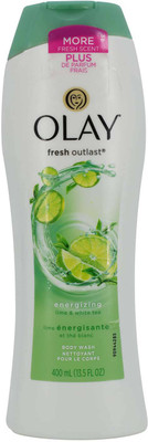 Olay Fresh Outlast Energizing Body Wash, Lime & White Tea - 400ml(400 ml)