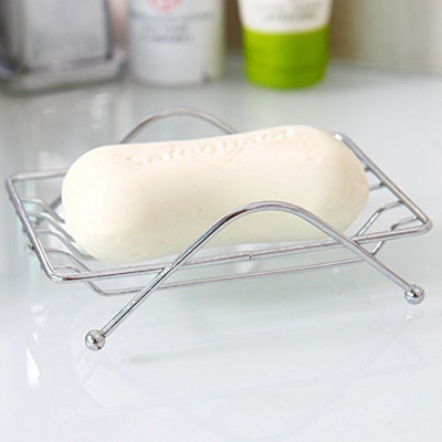 

Pindia 1Pc Rectangle Shape Metal Soap Dish Case/Soap Stand/Soap Holder for Bathroom and Kitchen(Silver)