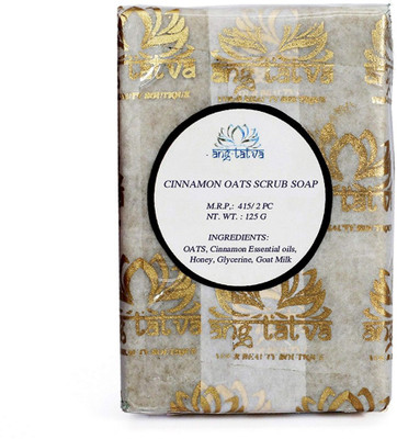

ANG-TATVA scrub soap for body - 100% Pure & NATURAL Cinnamon Oats Scrubs SOAP - All Skin Type - for men & women - 125g(125 g)