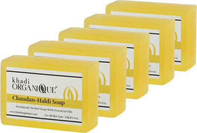 

khadi organique Chandan Haldi Soap (625 g, Pack of 5)(625 g, Pack of 5)