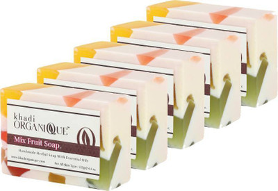 

khadi organique Mix Fruit Soap (625 g, Pack of 5)(625 g, Pack of 5)