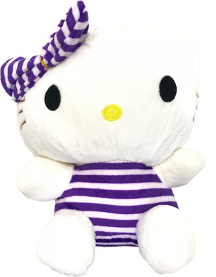 

CREATIVEVILLA CUTE PURPLE STUFFED PLUSH SOFT TOY CVST6524 - 20 cm(Multicolor)