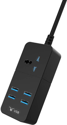 

Dream Universal Power Strip with 1 Outlet and 4 USB Ports, US Pin, ZGN-T06 (Black) 5 Socket Surge Protector(Black)