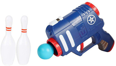 

Krireen Ping Pong Balls Shooting Guns - 1 Gun/3 Balls/3 Bowlings for Kids/Children(Yellow, Multicolor)