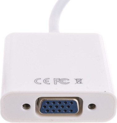 

EAGNA TV-out Cable Genuine TV-out Cable Unidirectional HDMI to VGA Converter Cable for Laptops/Tablets/PCs (White, For TV) HDMI-VGA-16(White, For TV, 0.25 m)