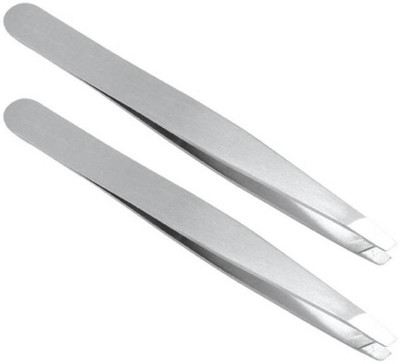 

Brother 2 PIECES set Stainless Steel Eyebrow Tweezer Eyelash Straight & Curved Tips Tweezers Used Extensively in Mobile / Gadget / Laptop Repair and Jewelry Repair