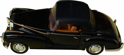 

PTCMart Metal Black Vintage Luxury Pull Back Car Toy with Openable Door Features (Multicolor)(Black)