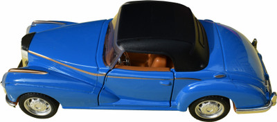 

PTCMart Metal Blue Vintage Luxury Pull Back Car Toy with Openable Door Features (Multicolor)(Blue)