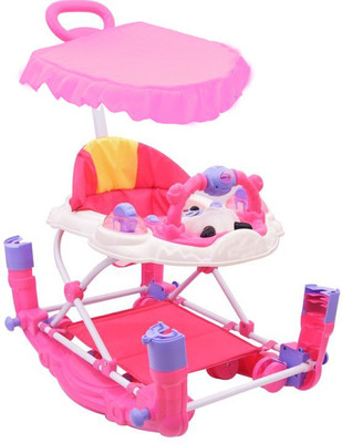 

STEPUPP Musical Walker & Rocker With Parent Rod(Pink)