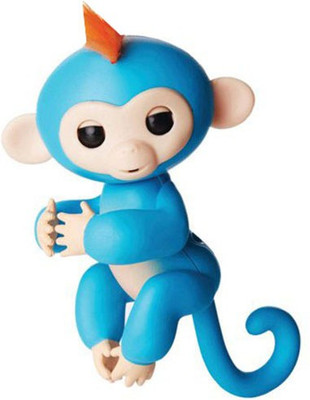 

Toy Mela Blue Fingerlings Monkey with Sound and Light with Clap Gestures with attached Key Hanging(Multicolor)