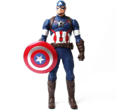

Toy Mela Captain America Action Figure toys 30 cms marvel avengers infinity wars with Led light and sound(Multicolor)