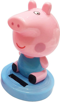 

Toy Mela Peppa Pig Blue Solar Bobble Head Car Dashboard Accessory runs on solar energy(Multicolor)