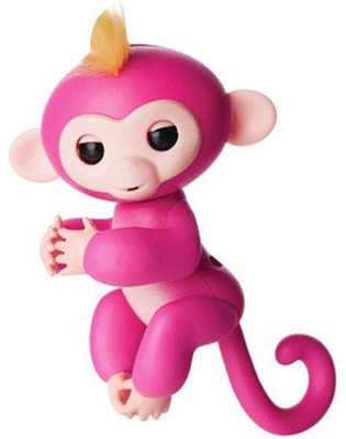 

Toy Mela Pink Fingerlings Monkey with Sound and Light with Clap Gestures with attached Key Hanging(Multicolor)