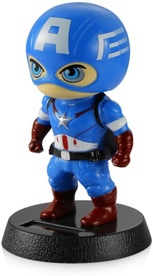 

Toy Mela Captain America Infinity Wars Bobble Head Car Dashboard Accessory runs on solar energy(Multicolor)
