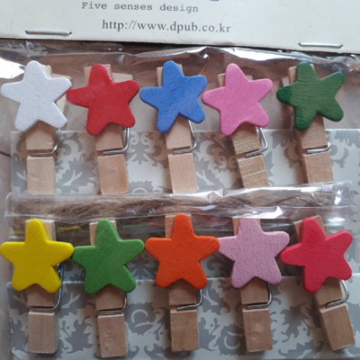 

BuyDBest Star Wooden Clips For Art Work