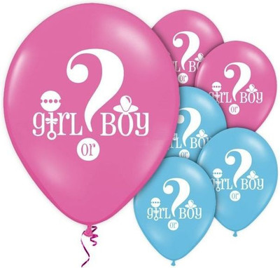 

Bash N Splash Printed Gender Reveal Girl Or Boy Balloons Pink & Blue Balloon(Blue, Pink, Pack of 10)