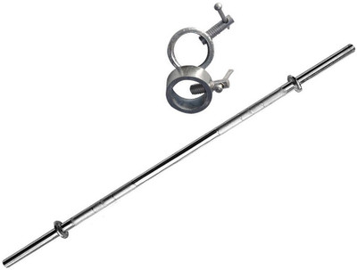 

StepInnStore 'BEST QUALITY' 23mm Heavy Duty 3*ft. Straight Rod For Biceps and Triceps Weight Lifting Bar(Silver)