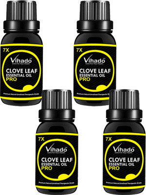 

Vihado Clove Essential Oil,7x Pro - 100% Pure & Organic, Natural, Undiluted for Aromatherapy, Hair Care, Skin Care & Natural Remedies - (20 ml) (pack of 4)(20 ml)