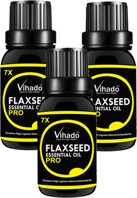 

Vihado Flax seed Oil 100% Pure & Natural Essential Oil | Flaxseed Essential Oil | Flax seed Oil For Skin | Flaxseed Oil For Weight Loss | Cold Pressed Flax seed Oil 7x Pro |Organic Flaxseed Oil | Linseed Oil | Flaxseed Oil For Cooking | Lin seed oil - (20