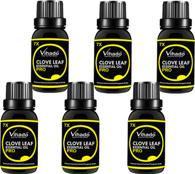 

Vihado Clove Essential Oil,7x Pro - 100% Pure & Organic, Natural, Undiluted for Aromatherapy, Hair Care, Skin Care & Natural Remedies (30 ml) (Pack of 6)(30 ml)